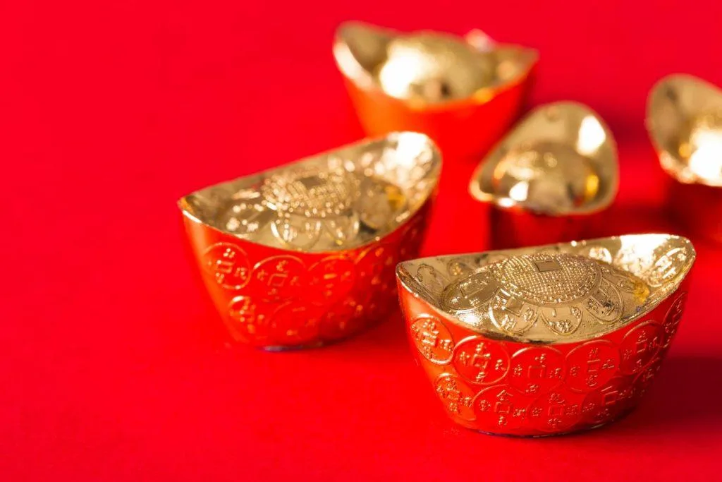lingote de oro yuan bao - armonia feng shui
