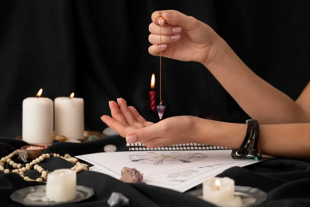 pendulo de cristales de cuarzo | armonia feng shui