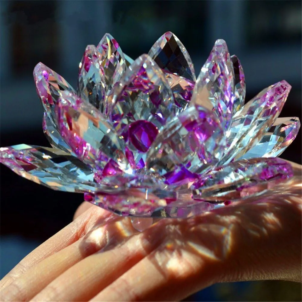 cristal de flor de loto para armonizar tu hogar