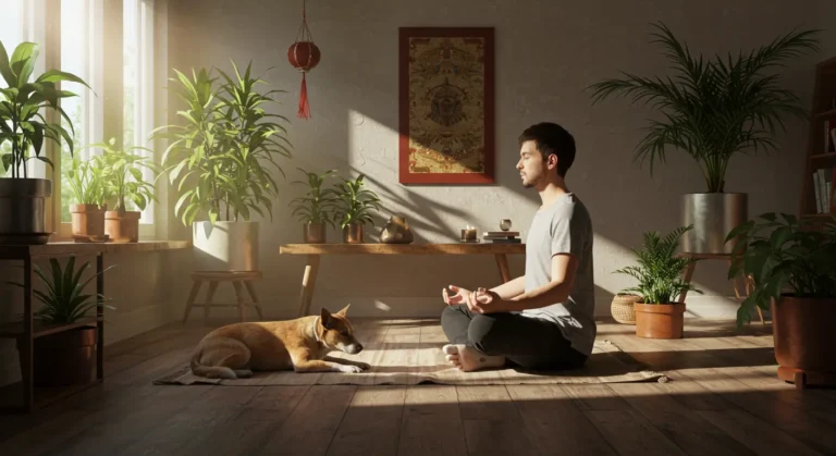 meditá con tus animales cerca para favorecer la paz interior